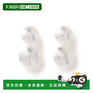 女士迷你螺旋纹银饰耳环 STUDIO 单圈双层设 日本直邮LIE 1h可退