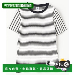 日本直邮PETIT T恤 BATEAU 条纹圆领短袖 11213210 女士经典 1h可退