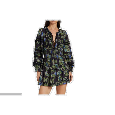 自营 loveshackfancyLove Shack Fancy Clarkie 连衣裙 深蓝色 Tr