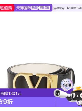 1h可退 香港直邮valentino 华伦天奴 女士 Garavani 黑色皮带 WT0