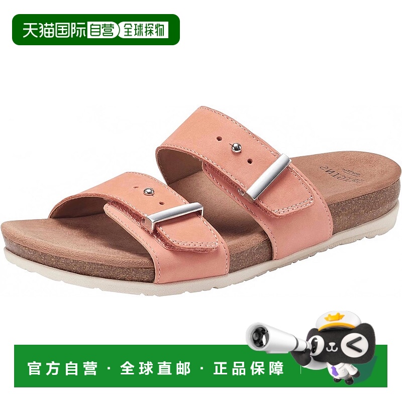 自营earth origins桃红色女式Orra皮凉鞋 美国奥莱直发