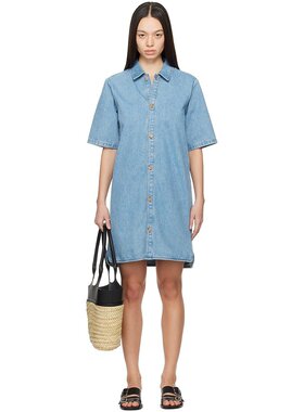 潮奢 A.P.C. 女士 蓝色 Venezia 连衣裙 COGYHF35098