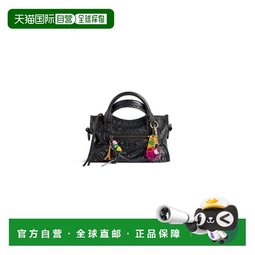 自营欧洲直邮Balenciaga巴黎世家 Le City女士黑色拉链开合单肩包