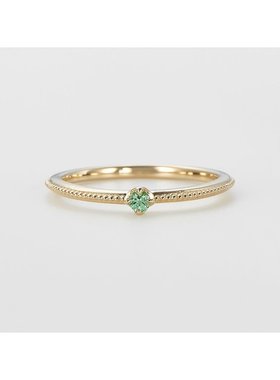 日潮 agete 阿卡朵 ＜5月生日石＞K10祖母绿尾戒