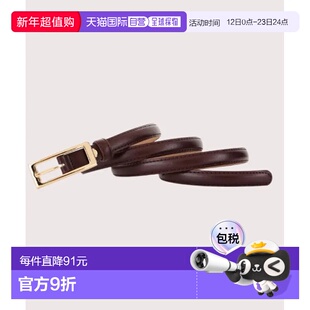 1h可退 日本直邮florist 女士简约方形扣细腰带 牛皮材质 多色选