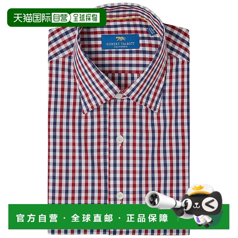 自营Robert Talbott  Morgan Large Check Shirt - navy/red 美国