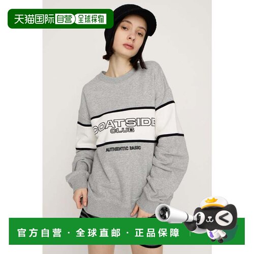 日本直邮SLY BLOCKING LINE LOGO SW 上衣 T.GRY