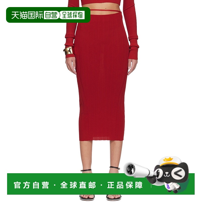 香港直邮潮奢 Jacquemus 女士 红色 Les Sculptures 系列 La jupe