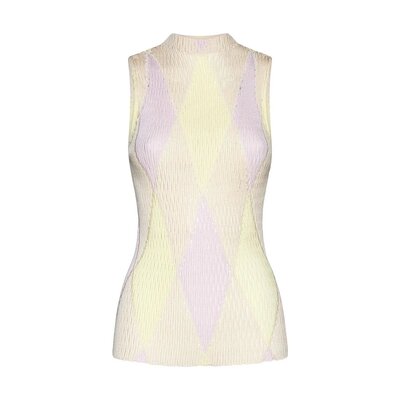 BURBERRY 女士T恤 8081135B8789 SS2024 花色 Argyle top