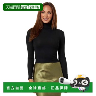 自营Women's Madewell Top Black Stretch Long Sleeve Turtlenec