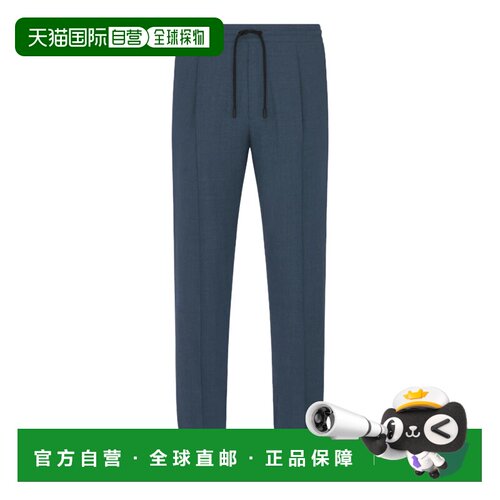 欧洲直邮DIOR 男士休闲裤 113C112A1009500 CO 蓝色 WOOL BLEND P