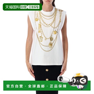 香港直邮Balmain 巴尔曼 女士 印花背心上衣 FF1ED004GE99