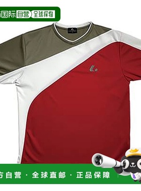 日本直邮LUCENT 衬衫 Uni 比赛衬衫 无领 红色 短袖 上衣 吸汗 速