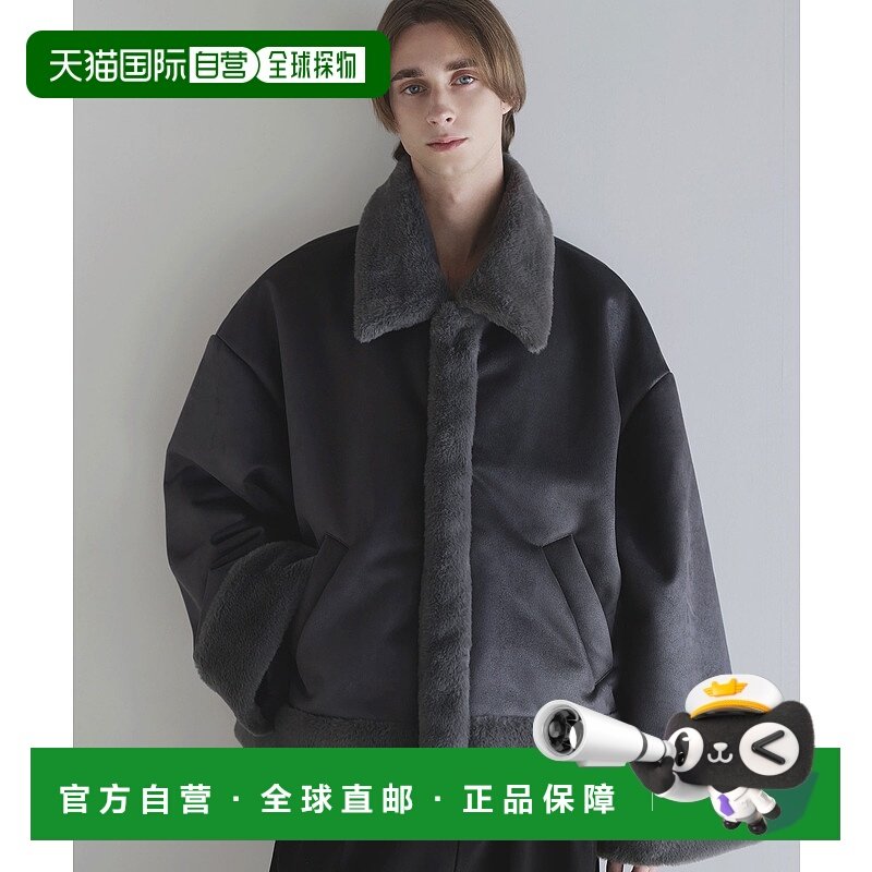 1h可退 日本直邮SOCCE 男女同款 宽松版型仿毛绒外套 半拉链双扣