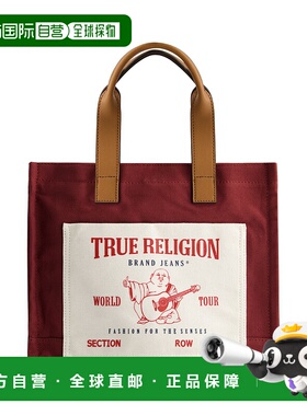 自营True Religion 中号口袋托特包 - 红色 手提包美国直发奥莱