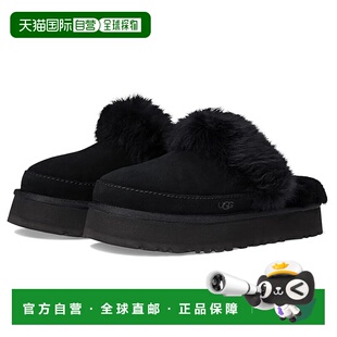 1h可退 香港直邮Ugg 女士 Disquette Chalet 拖鞋 black黑色 舒适