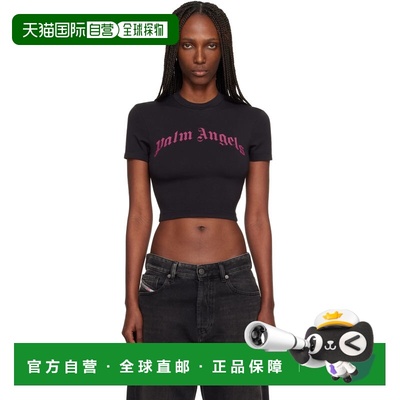1h可退 香港直邮潮奢 Palm Angels 棕榈天使 女士 黑色 Curved Lo