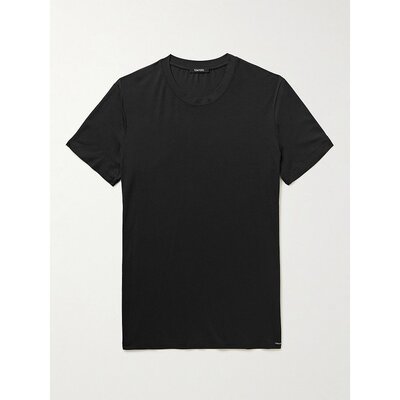 潮奢 Tom Ford 汤姆·福特 男士 弹力棉质莫代尔混纺T恤 T4M08141