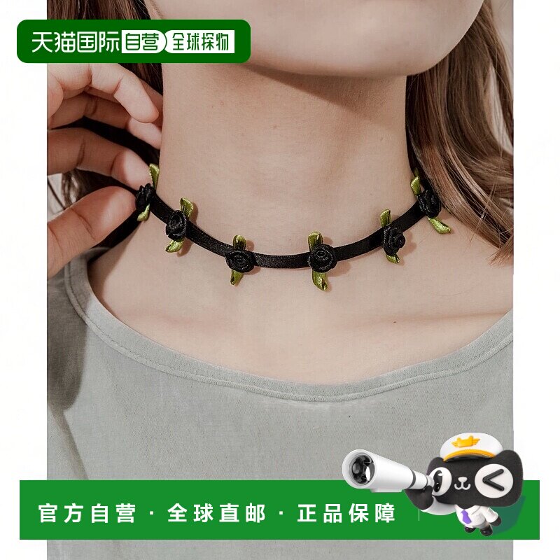 1h可退 日本直邮SMELLY 女士玫瑰吊坠锁骨项链 2024秋冬新款 SM46