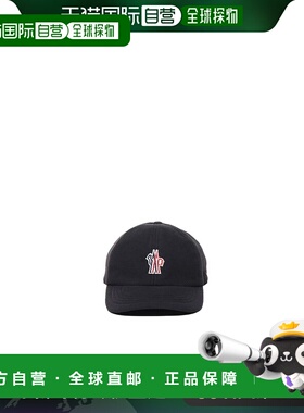 香港直邮MONCLER 男士帽子 J20973B0000489AK8999 黑色 徽标帽子
