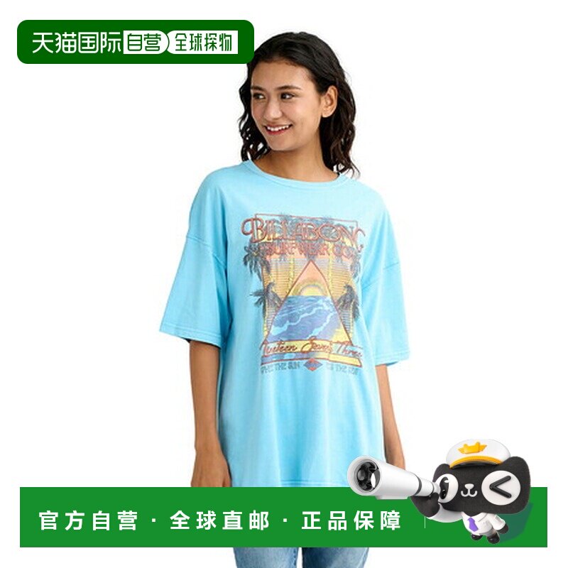 日本直邮BILLABONG BILABONG（女性款）图形印花 宽松版型 短袖T图片