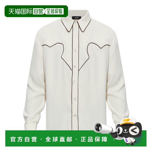 香港直邮AMIRI 男士衬衫 AM426SH0140027 AW2026 白色 长袖衬衫