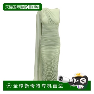 垂褶中长连衣裙 1h可退 女士 香港直邮magda 188725GREEN butrym