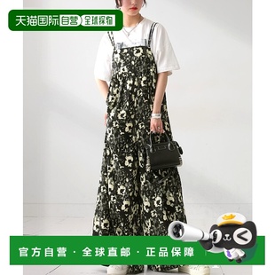 YP00162背带裤 女士花朵图案吊带连体裤 日本直邮antiqua 1h可退