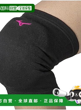 【日本直邮】美津浓膝支持器 V2MYA002 黑色×洋红色 L 排球护膝