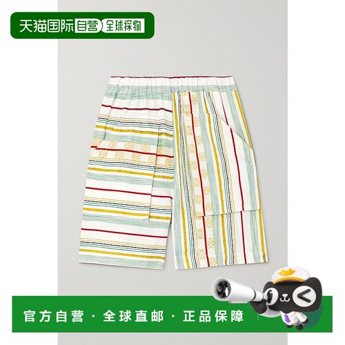 1h可退 香港直邮潮奢 LOEWE 罗意威 女士 条纹短裤 S616Y04X45