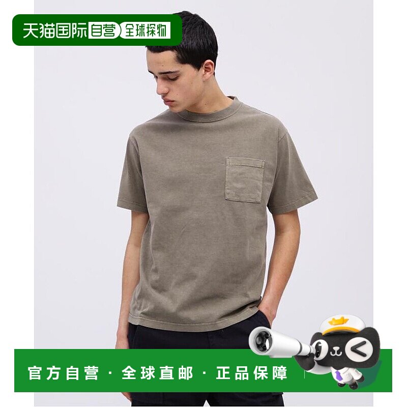 日本直邮AVIREX 半袖褪色洗水口袋T恤 [AV1129EM016019]