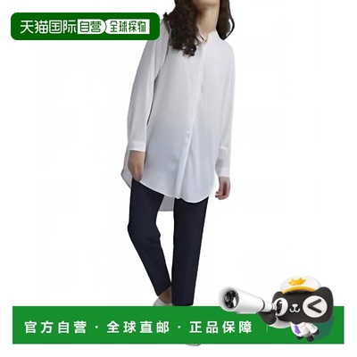 自营ichi白色纽扣束腰衬衫 美国奥莱直发