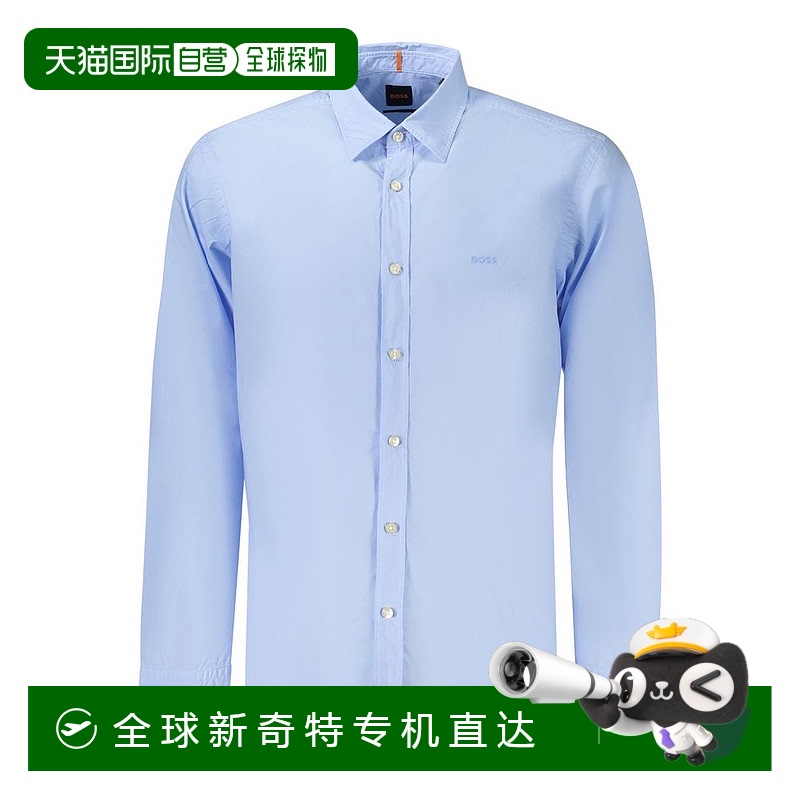 自营 Hugo Boss Cotton Men Men's Shirt - blue 【美国奥莱】直
