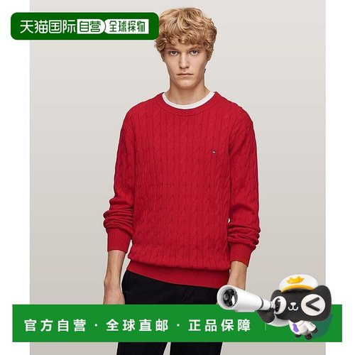 日本直邮TOMMY HILFIGER 经典缆绳圆领毛衣 上衣[TO3203EM011438]