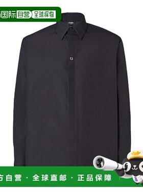 香港直邮FENDI 男士衬衫 FS0585AVDLF0QA1 CO 黑色 长袖衬衫