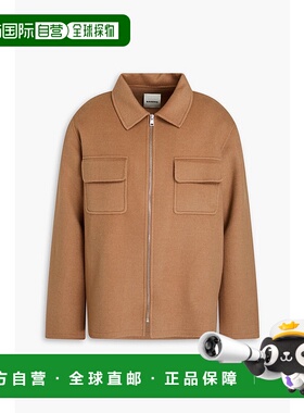 香港直邮Sandro 男士 羊毛混纺毛毡夹克 SHPBL00905CAMEL