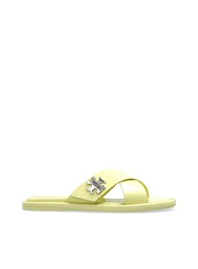 TORY BURCH 女士拖鞋 1706110700 SS2025 黄色 Slides T-Lock