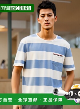 香港直邮THOM BROWNE 男士T恤 MJS201AJ0049452 SS2023 蓝色