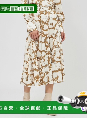 1h可退 日本直邮EPOCA 女装 宽松12片拼接 高腰伞裙 花卉印花软缎