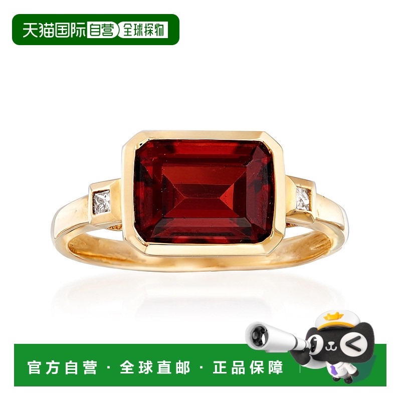 自营 14kt 黄金 Ross-Simons 石榴石戒指 红色 美国奥莱直发