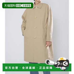 韩国直邮AURALEE FINX 硬捻华达呢苏田领大衣（A23SC01FB 米色青