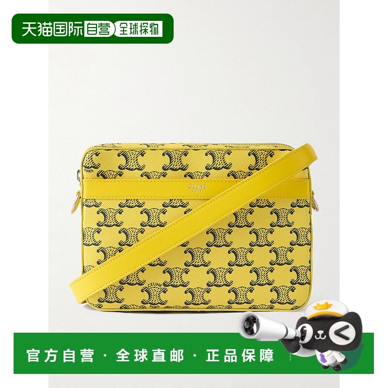 1h可退 香港直邮Celine 思琳 男士 Triomphe 小号印花皮革饰边帆