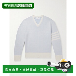 1h可退 香港直邮潮奢 Thom Browne 汤姆 布朗 男士 条纹亚麻棉混