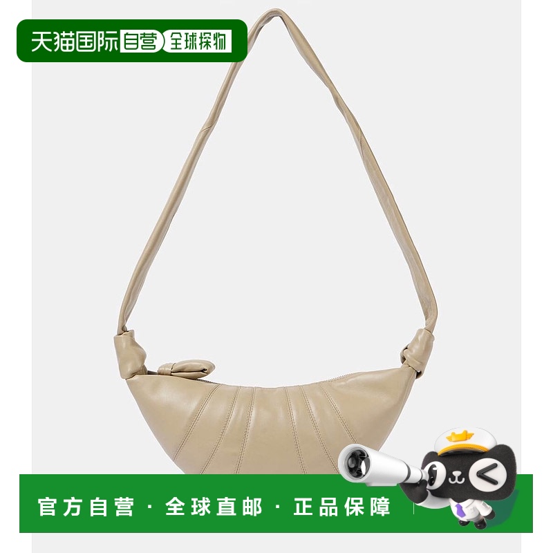 1h可退 香港直邮潮奢 Lemaire 女士 牛角包形小号皮革肩包新款