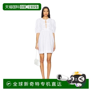 府绸打结领细带迷你连衣裙 香港直邮潮奢 女士 GANNI F9170 甘尼