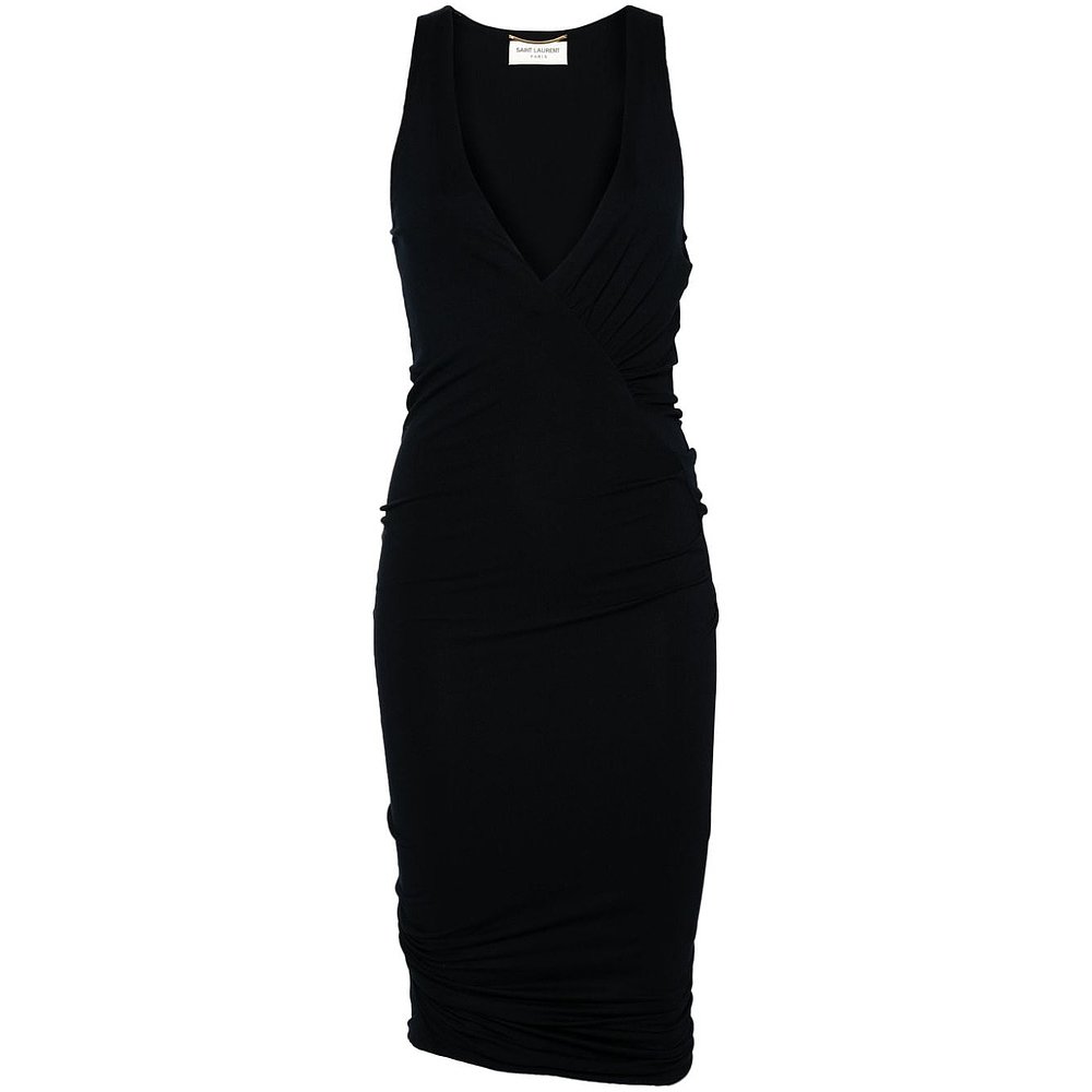 潮奢 Saint Laurent 圣罗兰 女士 无袖中长连身裙 776444Y3I39