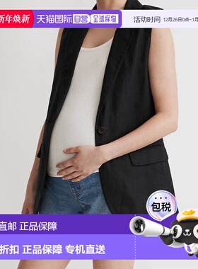 自营 Madewell Over The Belly孕妇短裤女式23号蓝色牛仔弹力JDM4