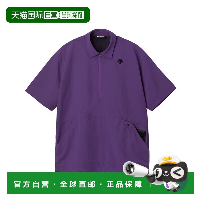 日潮跑腿DESCENTE迪桑特 [81] 半拉链短袖衬衫 PP00 M DO5SHS03U