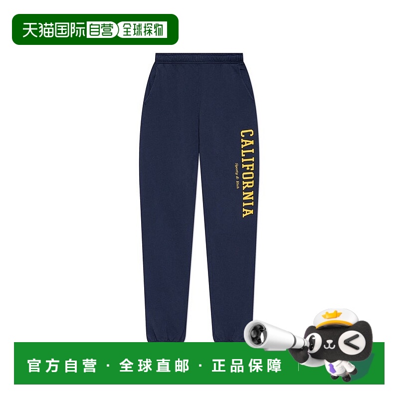 1h可退 香港直邮SPORTY & RICH 女士 Logo 慢跑褲 PA020S406CN