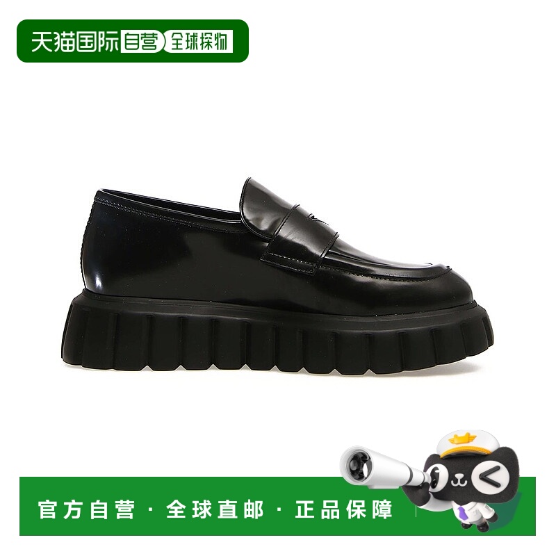 自营VOILE BLANCHE Grenelle Mok皮革乐福鞋-黑色 美国奥莱直发